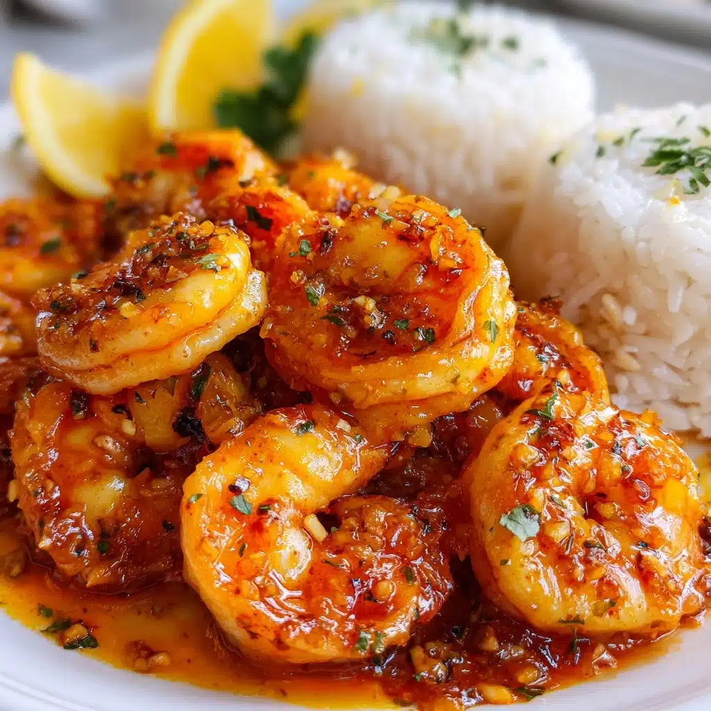 Sautéed Garlic Shrimp with Chili and Lime Over Jasmine Rice