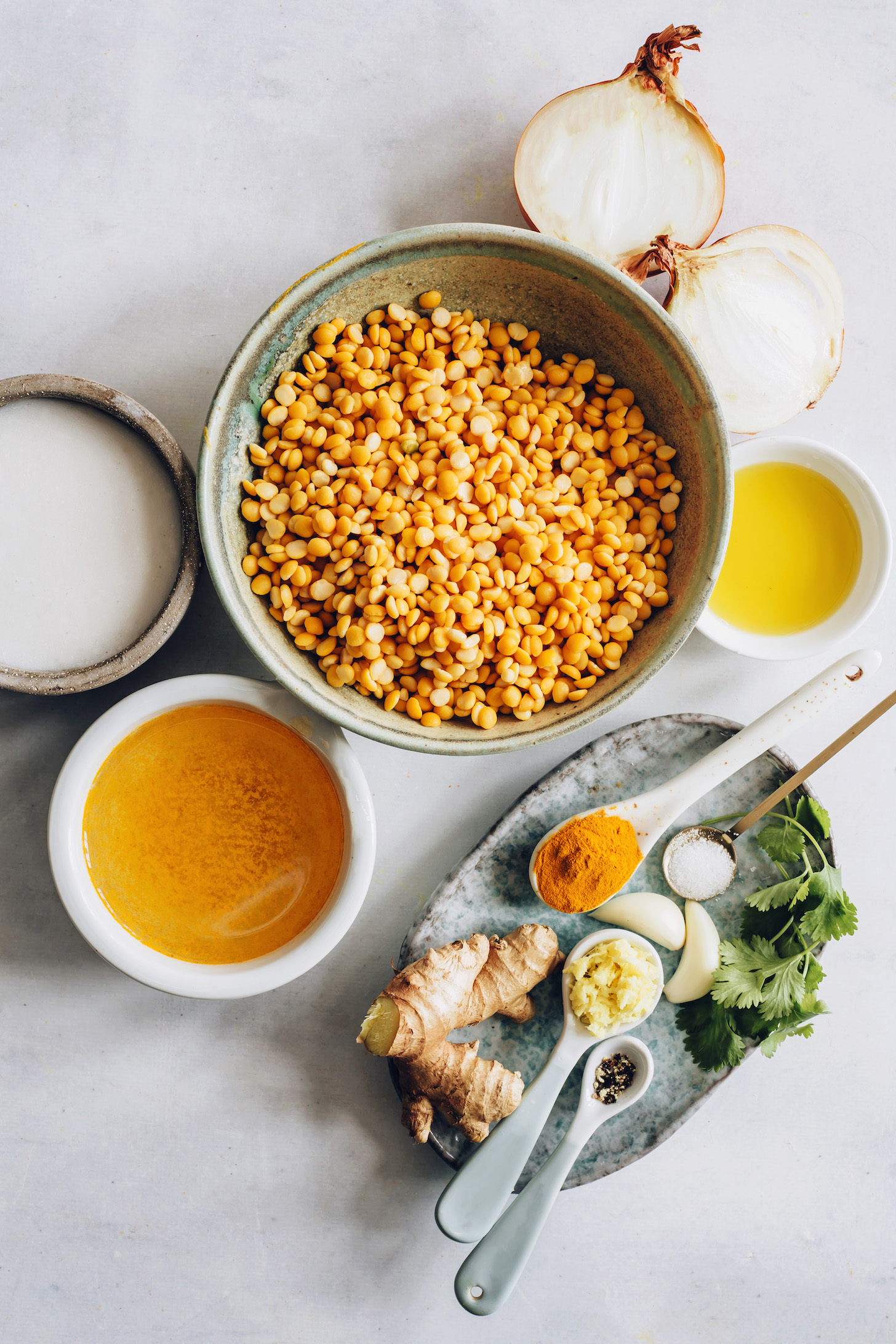 Slow-Simmered Ethiopian Yellow Pea Stew with Turmeric and Ginger