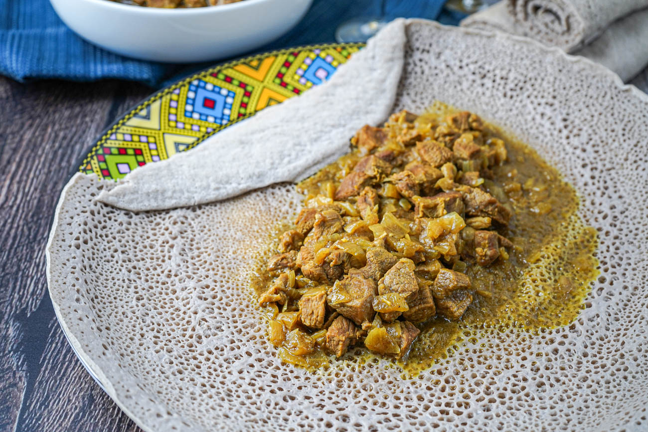 Mild Ethiopian Lamb Stew with Turmeric and Ginger