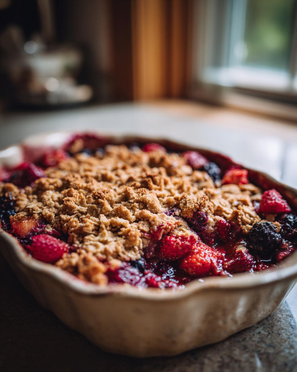 Oven-Roasted Berry Crisp with Oat Topping