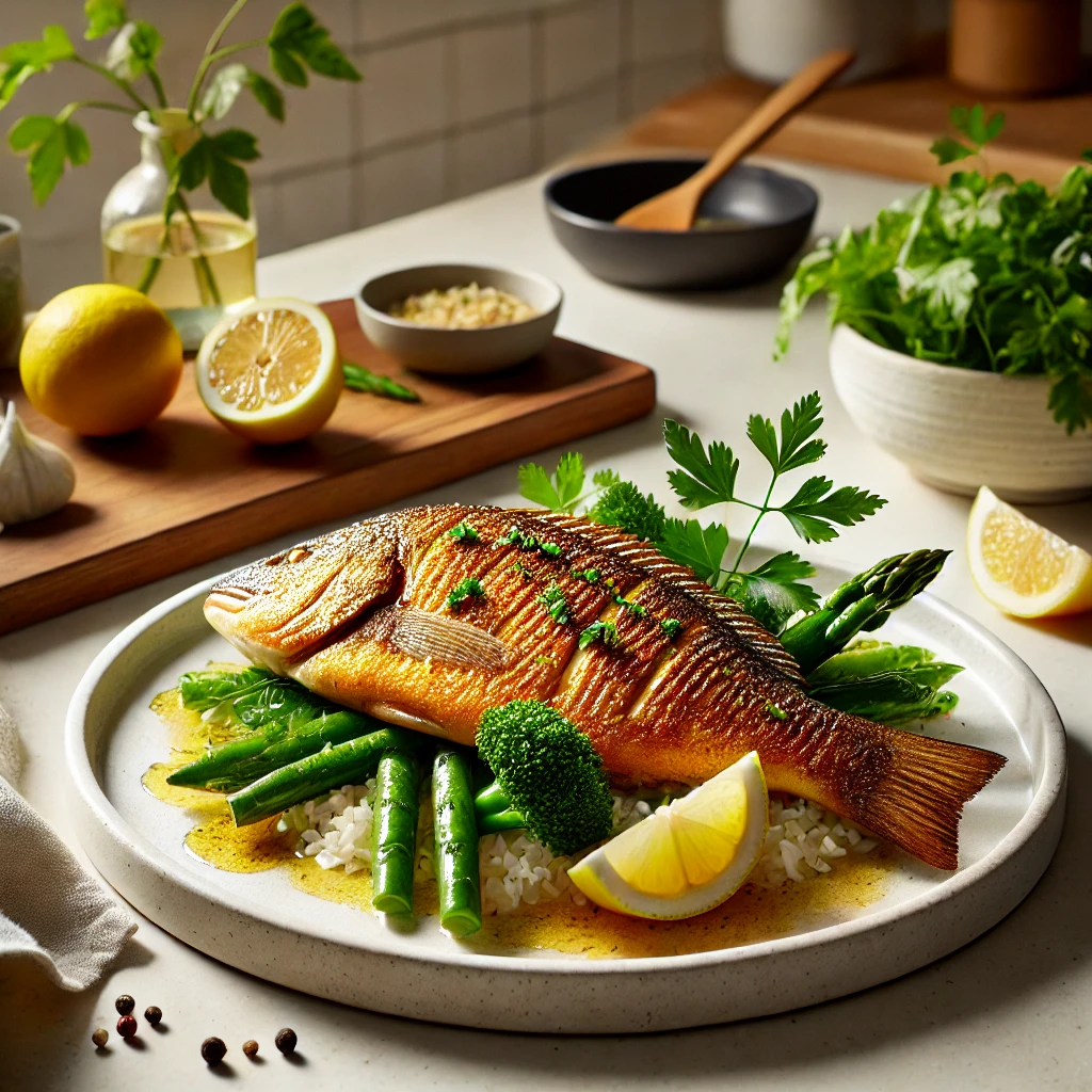 Slow-Cooked Barramundi with Lemon Myrtle and Finger Lime Butter