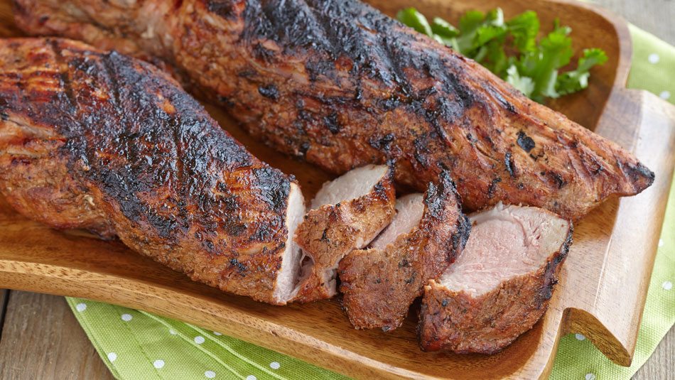 Grilled Ancho-Chili Rubbed Pork Tenderloin