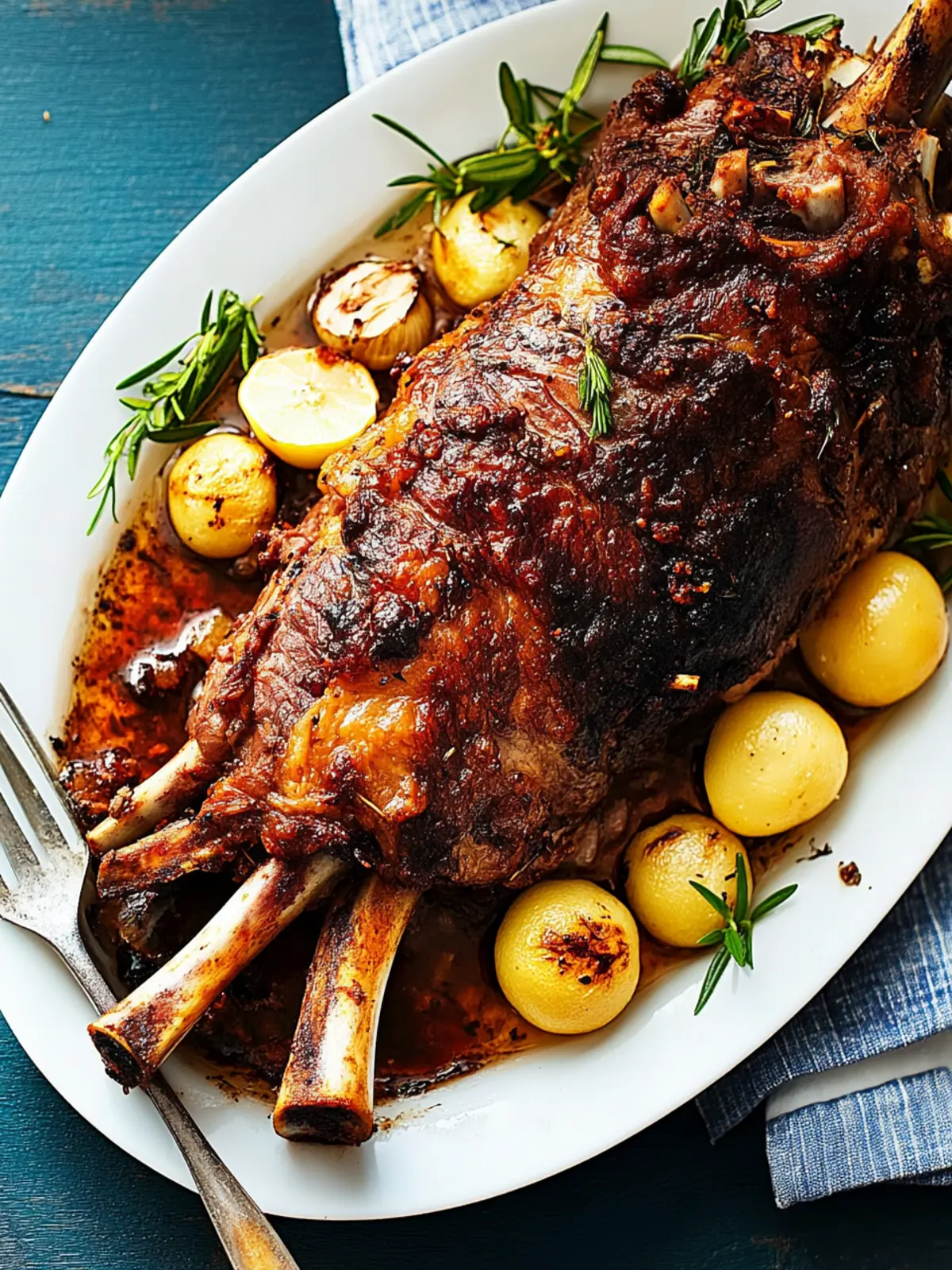Slow-Roasted Mediterranean Lamb Shoulder with Za'atar and Lemon