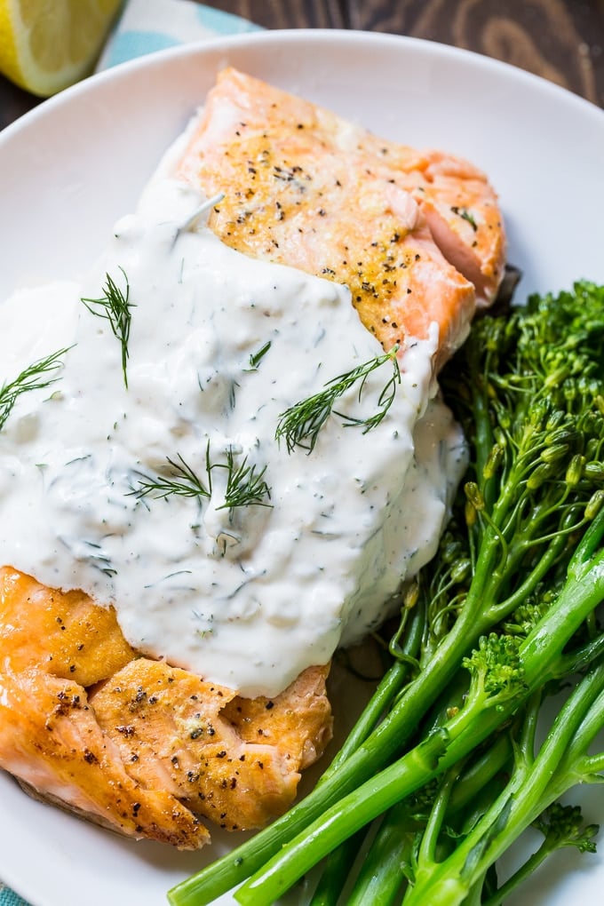 Arendelle-Inspired Nordic Salmon with Dill Cream Sauce