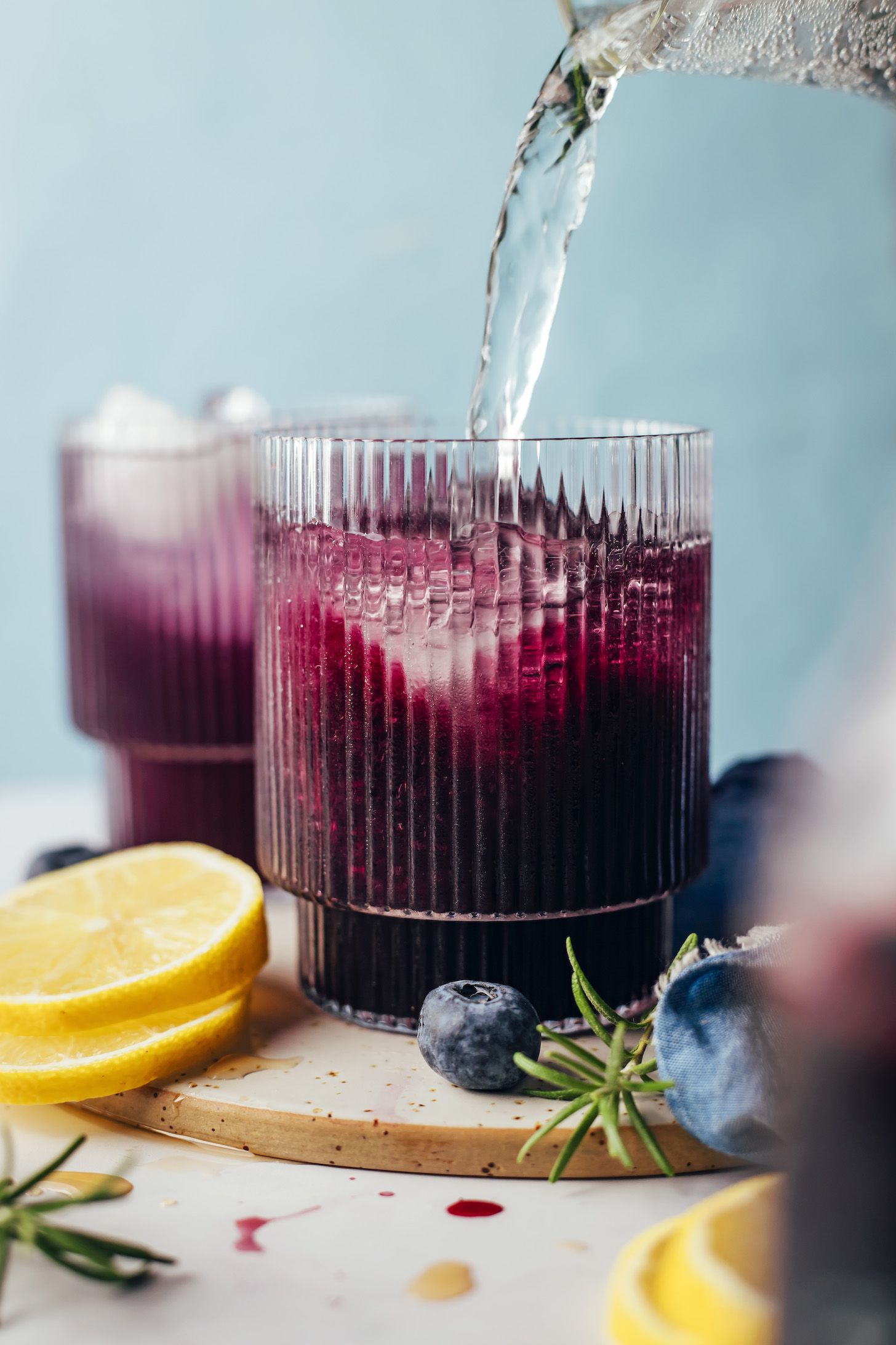 Sparkling Berry Sherbet Punch with Lemon and Ginger