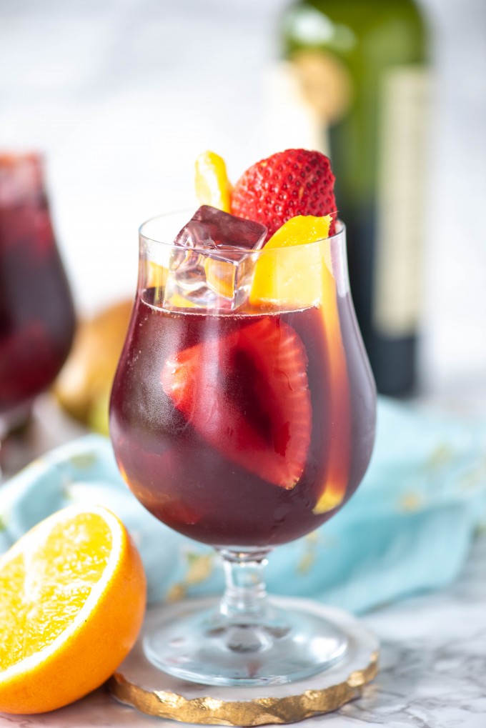 Citrus-Spiced Sangria Punch with Red Wine and Brandy