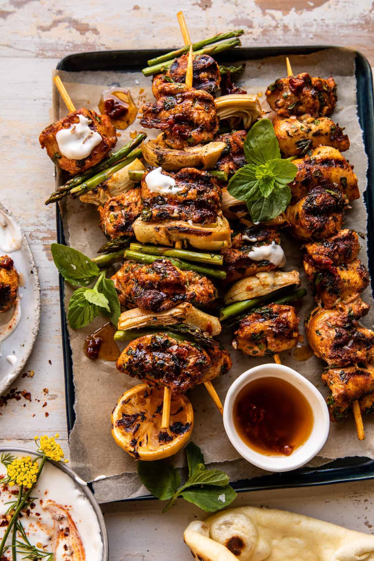 Spiced Lemont Quarry BBQ Chicken Skewers