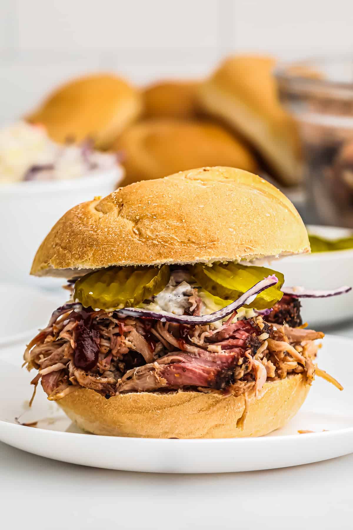 Pit-Smoked Arkansas-Style Pulled Pork Sandwiches
