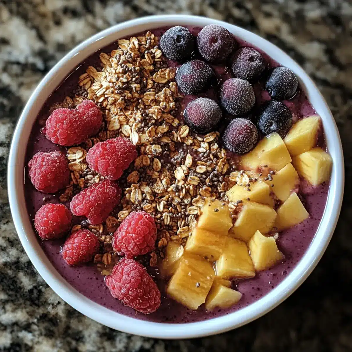 Ziplines Energy Boost Smoothie Bowl with Forest Berries