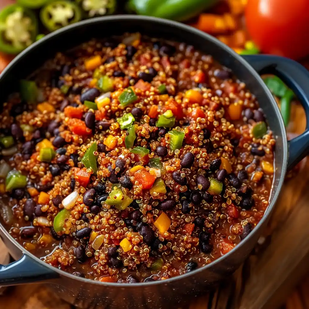 One-Pot Quinoa and Black Bean Chili