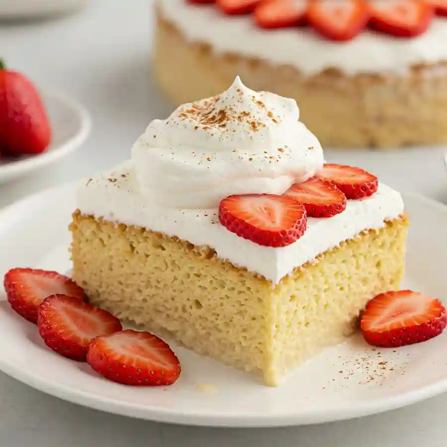 Baked Tres Leches Cake with Cinnamon and Lime Zest