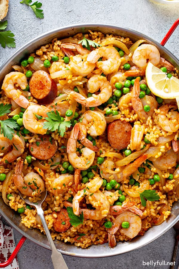 One-Pan Shrimp and Chorizo Paella