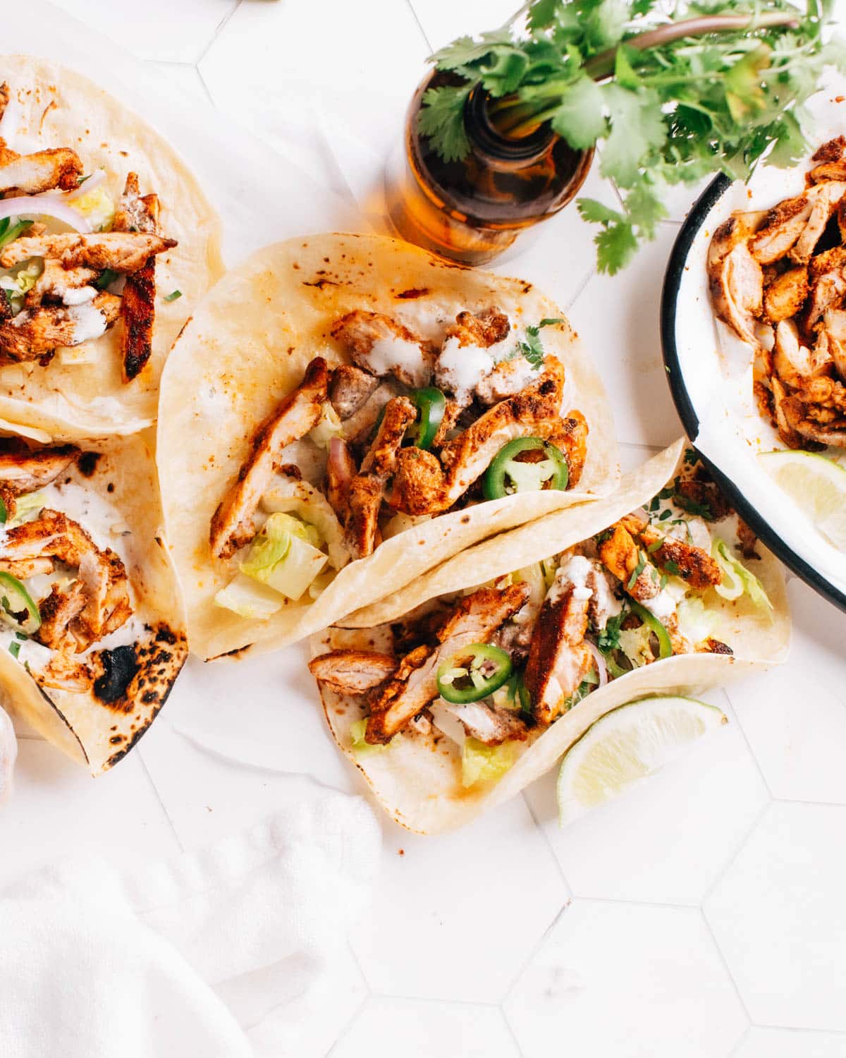 Authentic Street-Style Chicken Tacos with Cilantro-Lime Slaw