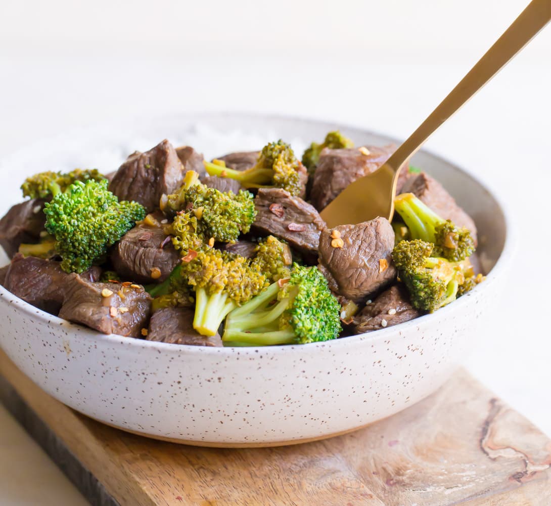 Sautéed Beef and Broccoli Stir Fry with Ginger and Coconut Aminos