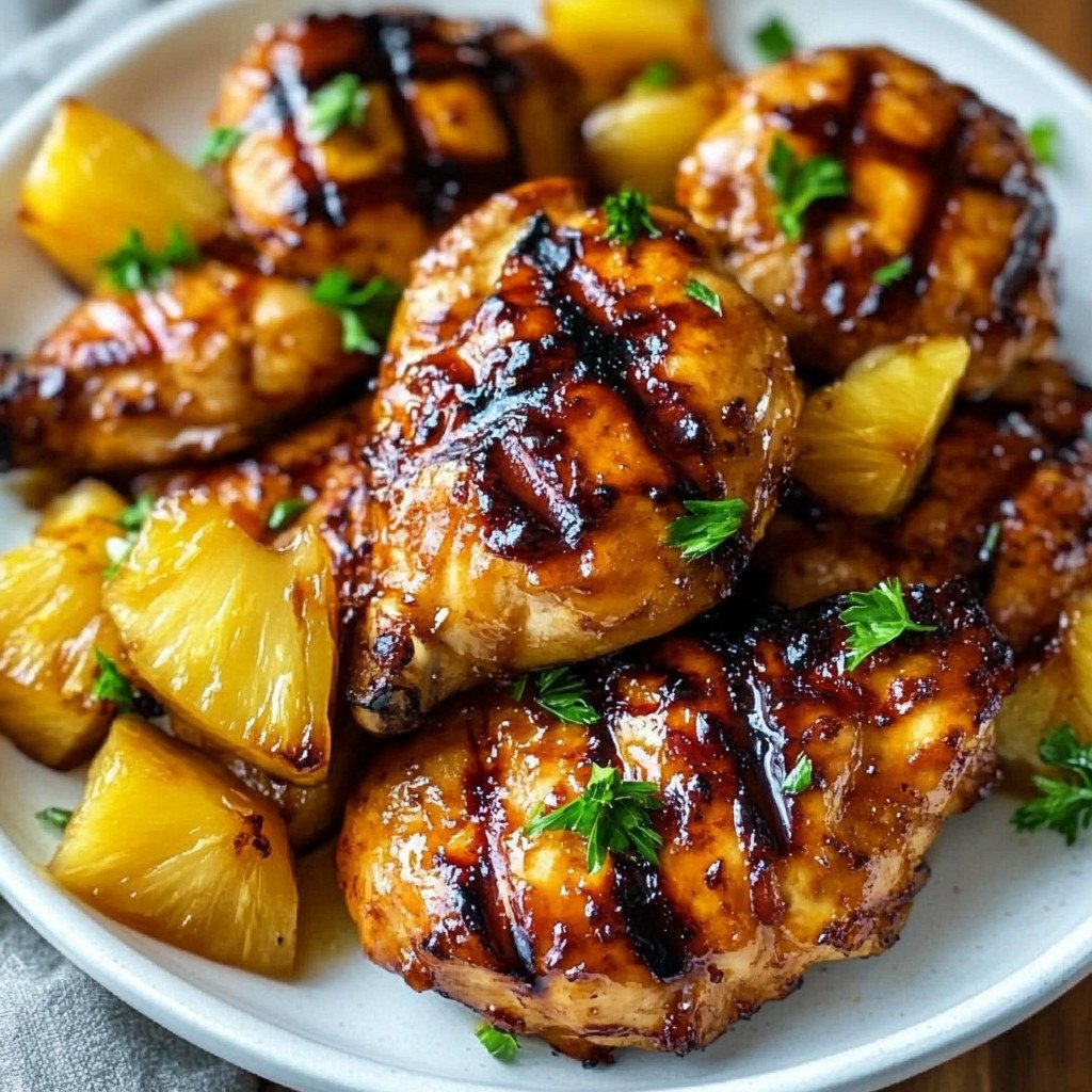 Grilled Citrus-Honey Chicken with Charred Pineapple Salsa