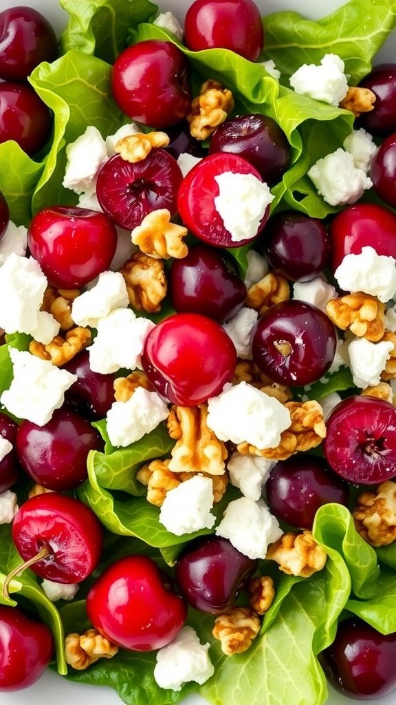 Michigan Cherry and Goat Cheese Mixed Green Salad