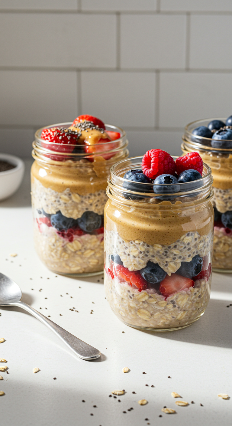 Berry & Almond Overnight Oats
