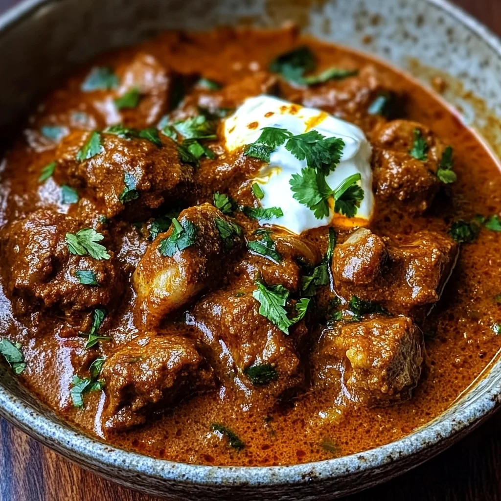 Slow-Simmered Kashmiri Lamb Rogan Josh with Yogurt and Aromatic Spices