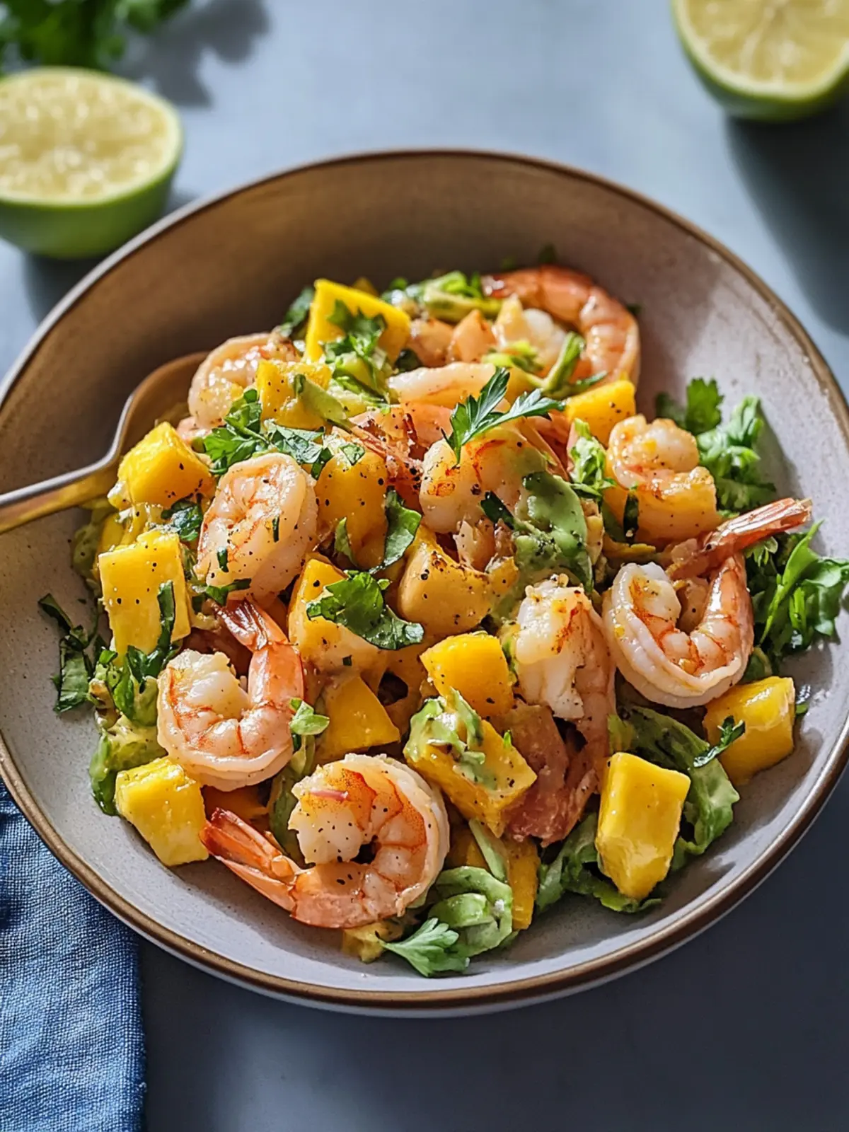 Zesty Shrimp and Mango Salad with Lime Vinaigrette