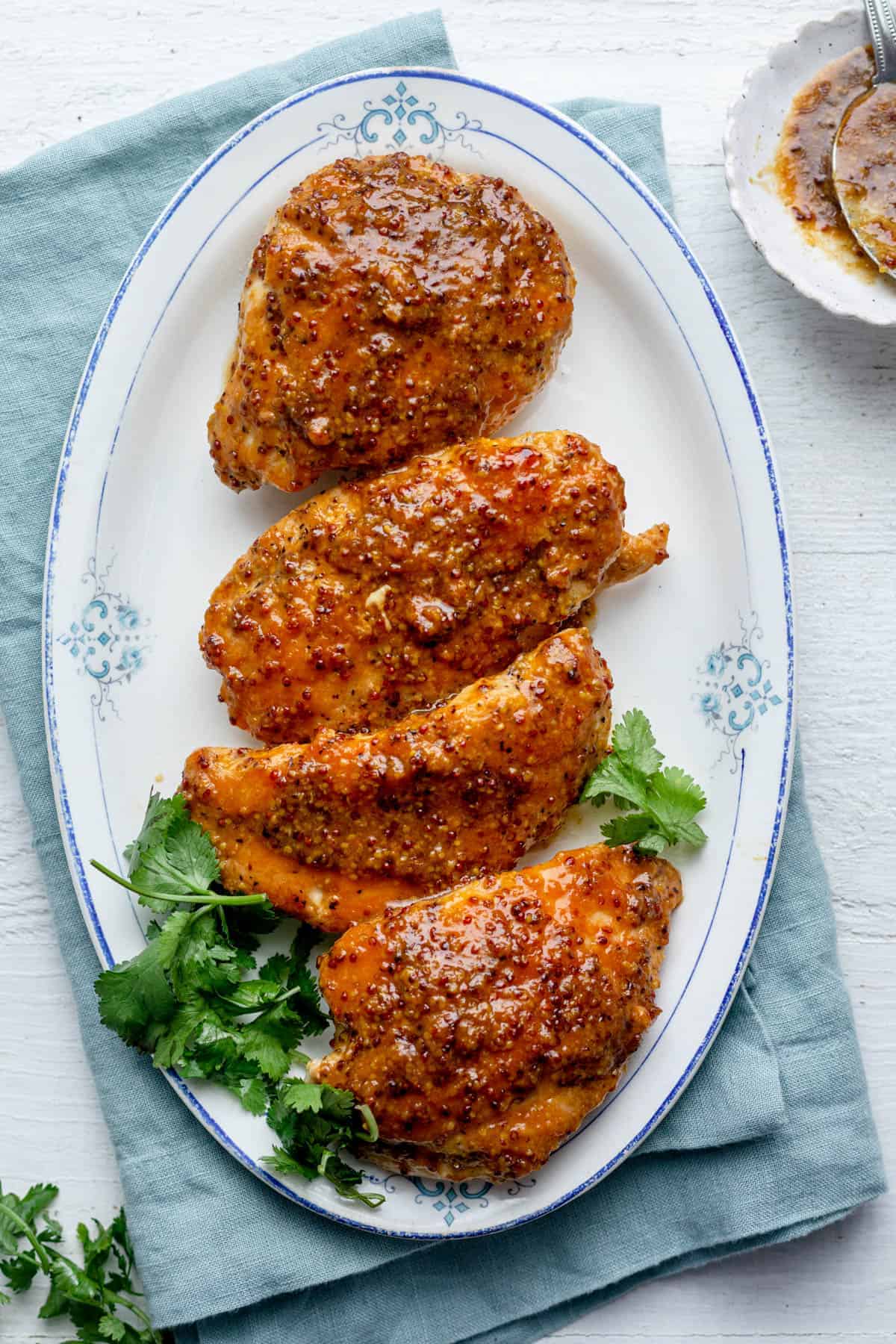 Pan-Seared Chicken with Honey-Mustard Regional Glaze