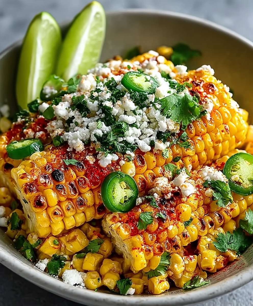Chipotle-Lime Grilled Corn Salad with Cotija and Cilantro