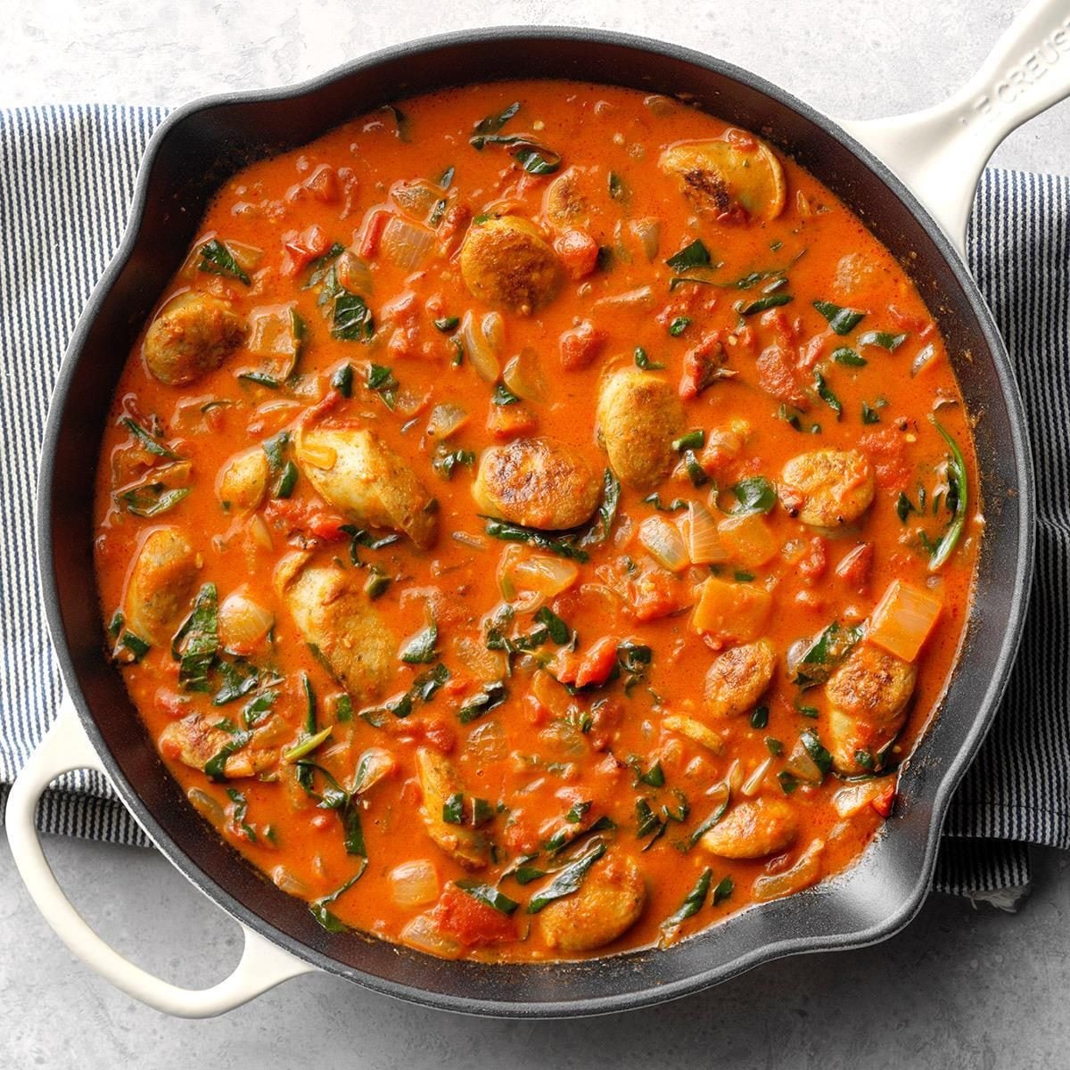 Slow-Cooked Sausage Curry with Tomato and Coconut