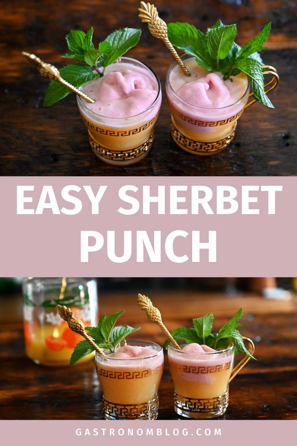 Sherbet Citrus Punch with Orange and Pineapple