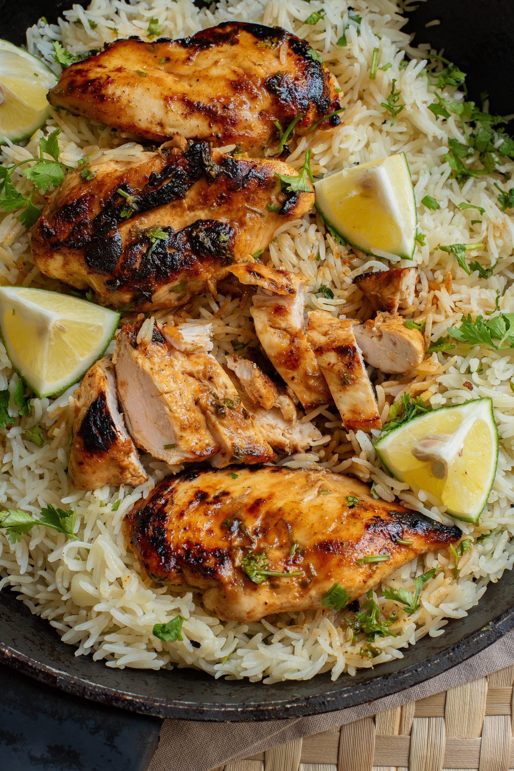 Honey-Lime Grilled Chicken with Cilantro Rice