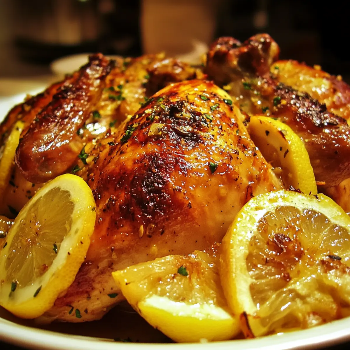 Slow-Roasted Lemon Garlic Mediterranean Chicken