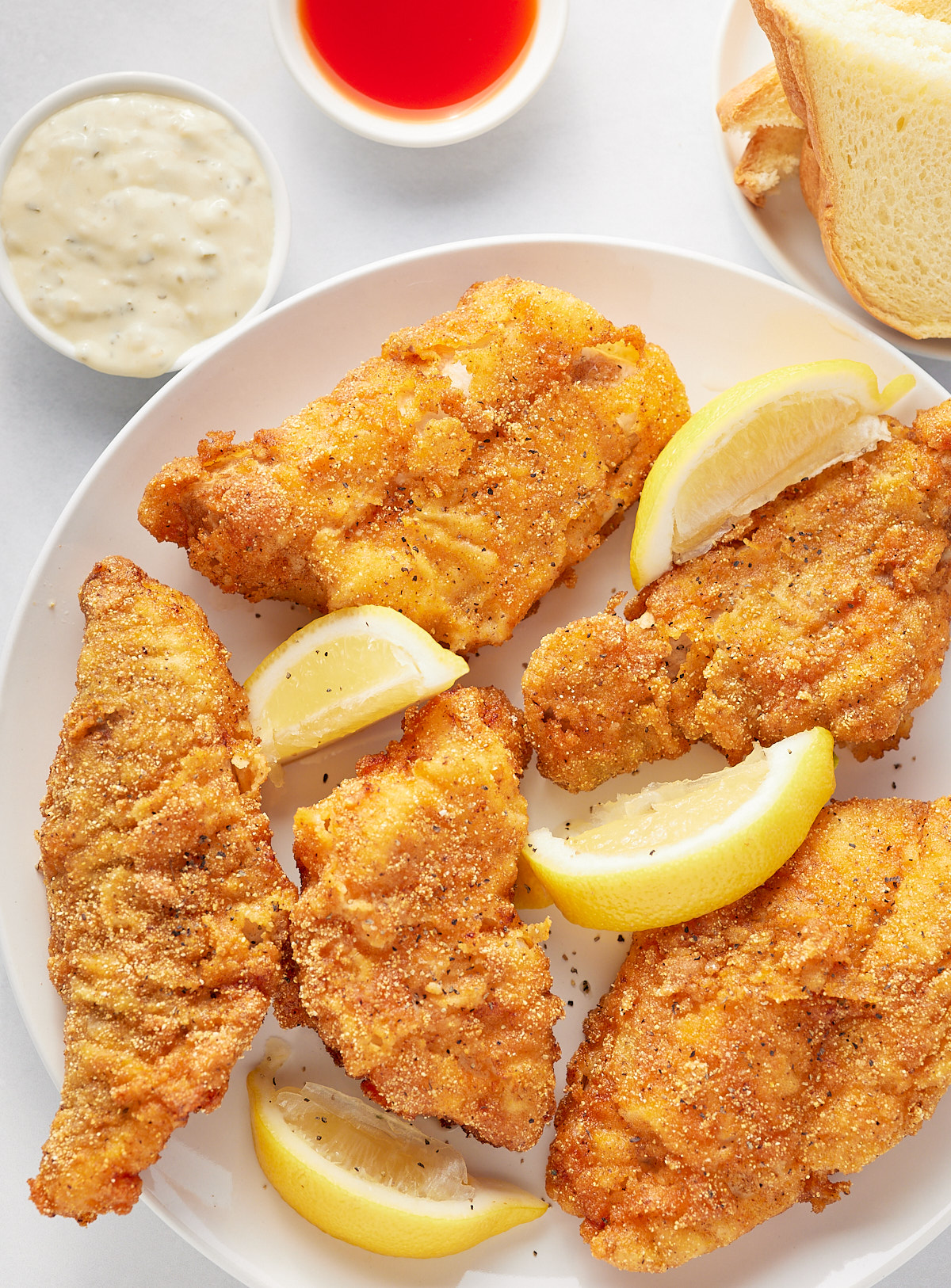 Pan-Fried Catfish with Southern Style Fried Green Tomatoes