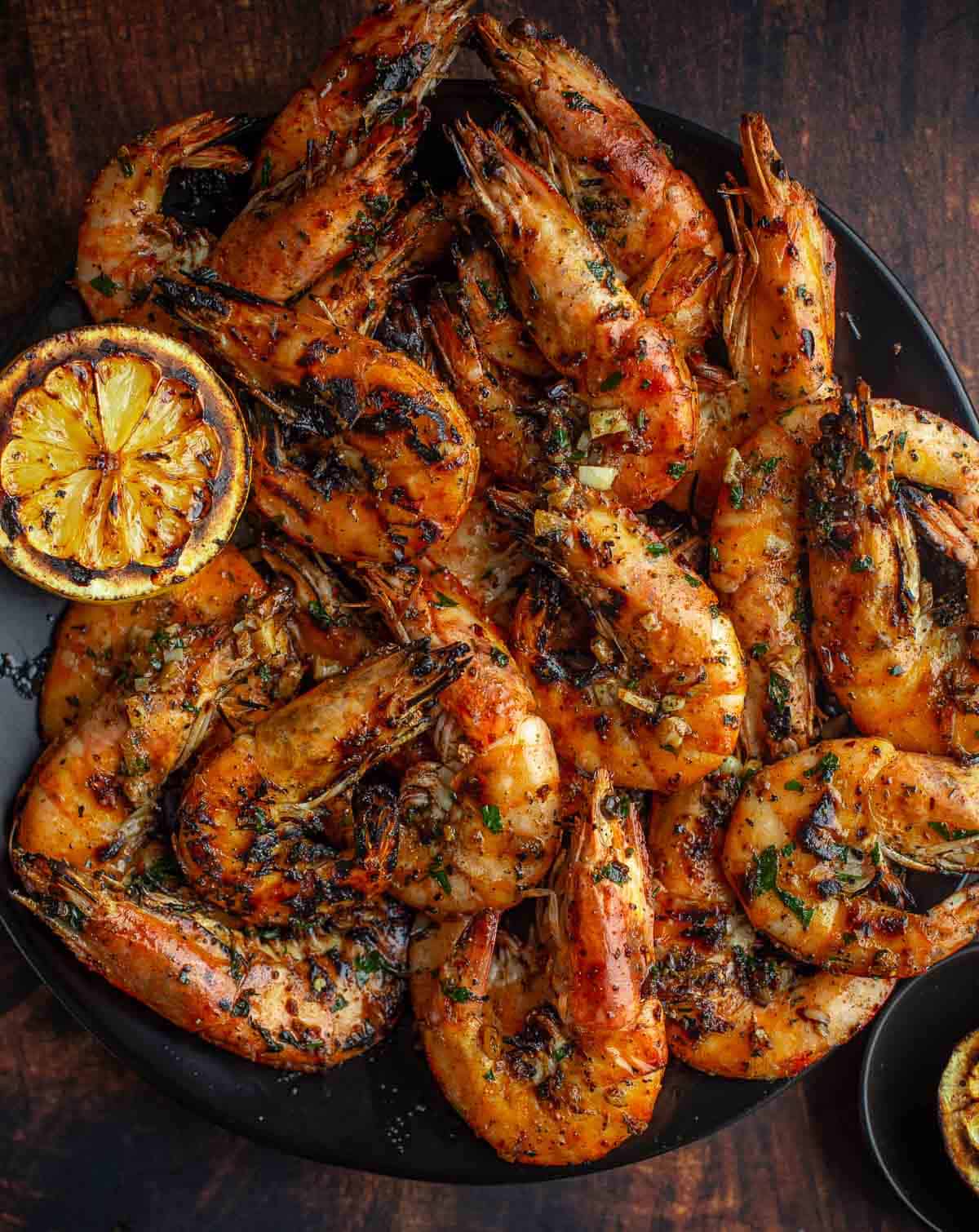Grilled Memphis-Style BBQ Shrimp with Garlic Butter Sauce