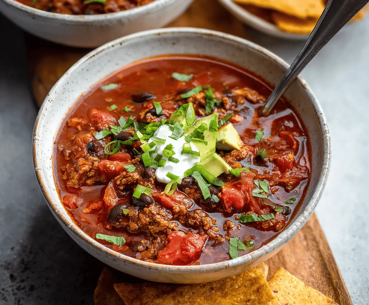 Roasted Bison Chili with Montana Wild Herbs