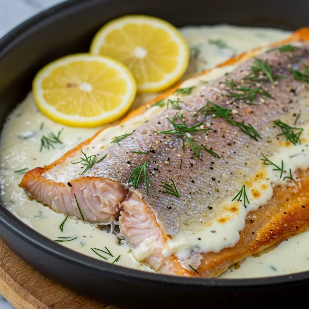 Montana Trout with Lemon-Dill Butter Sauce