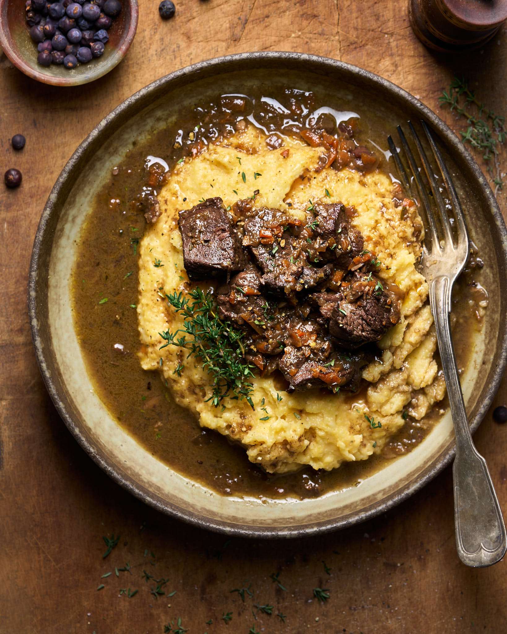 Kristoff’s Nordic Venison Stew with Juniper and Mushrooms