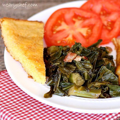 Pan-Fried Catfish with Spiced Collard Greens and Cornbread