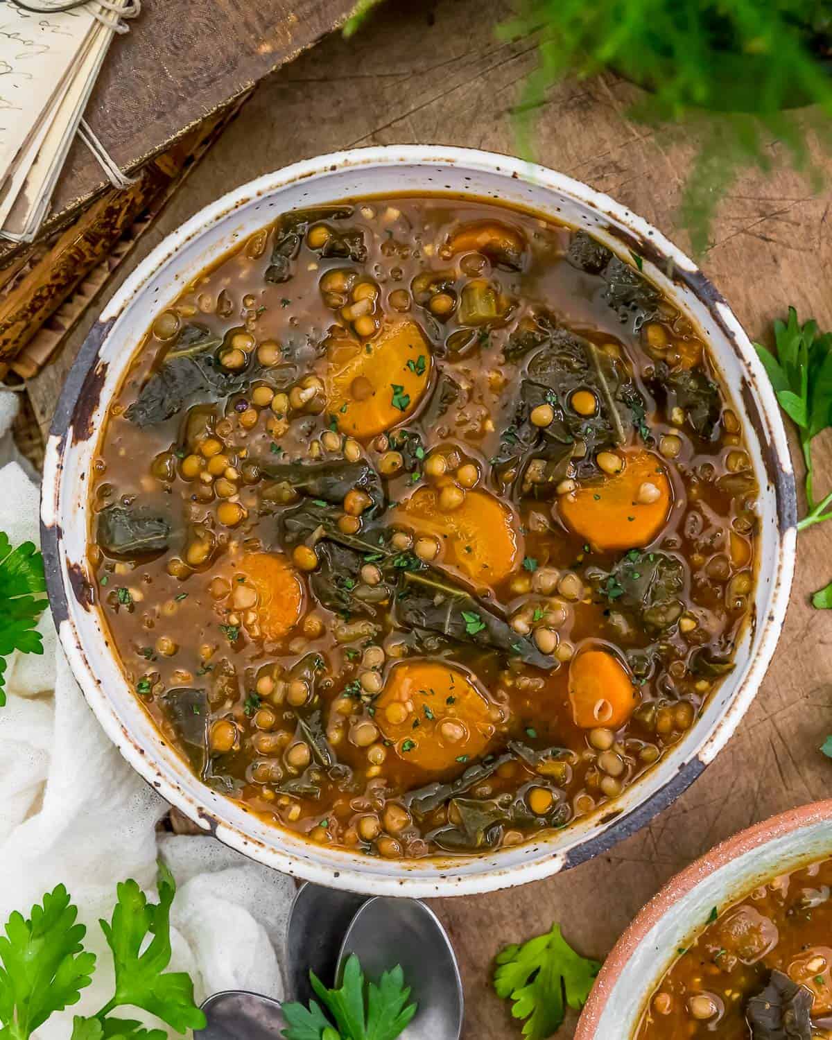 Slow-Cooked Lentil Stew with Berbere and Collard Greens