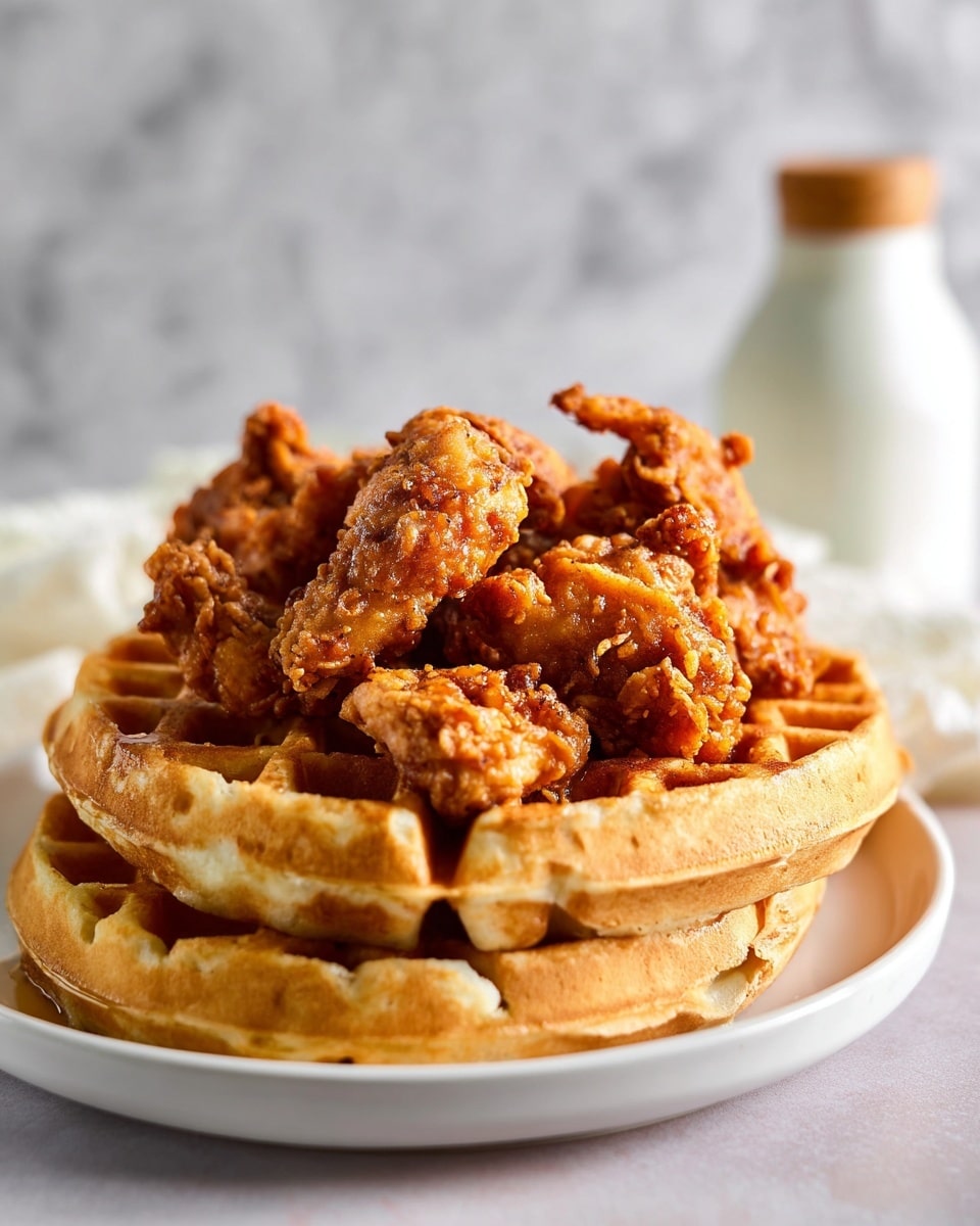 Buttermilk-Brined Fried Chicken with Spiced Waffles