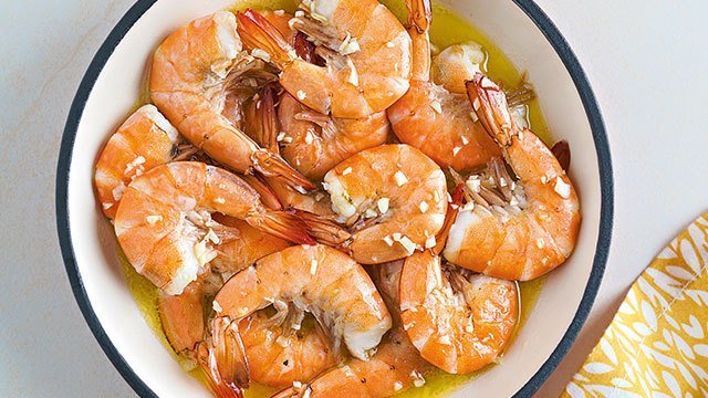 Aperol-Infused Shrimp with Lemon