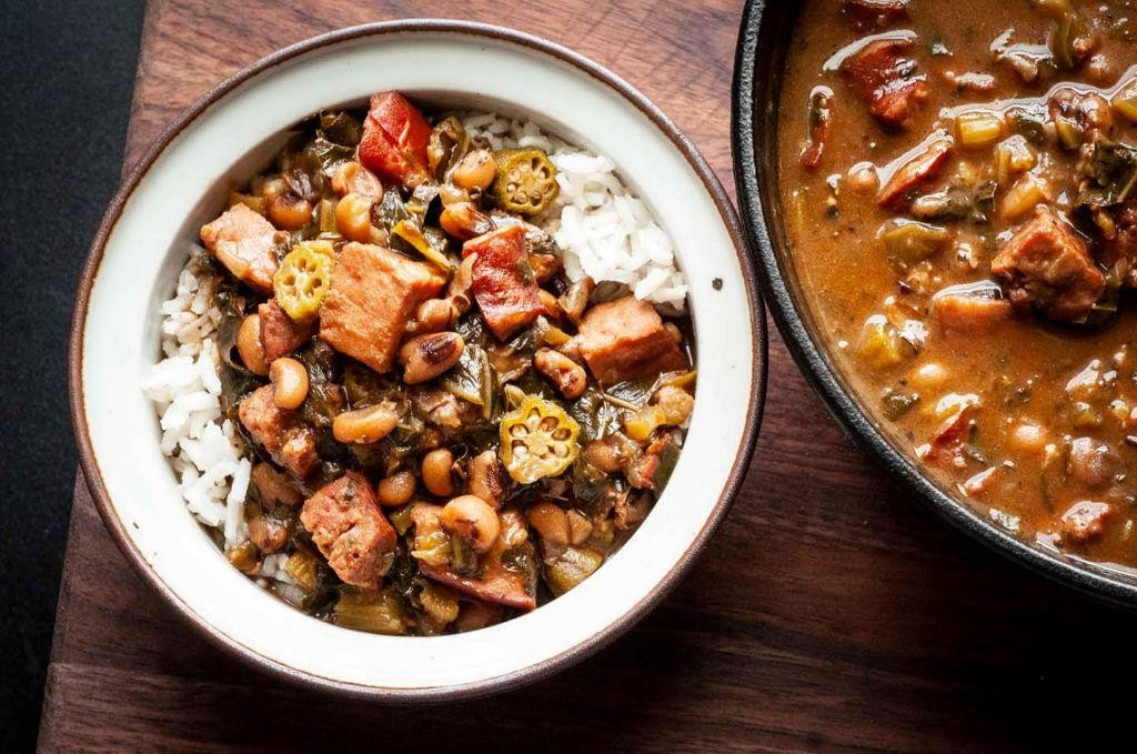 Smoky Black-Eyed Pea and Andouille Sausage Gumbo