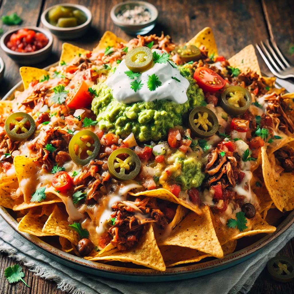 Arcade-Inspired Loaded Nachos with Spicy Beef and Cheese