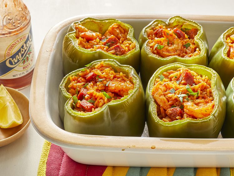 Spicy Cajun Boudin-Stuffed Bell Peppers