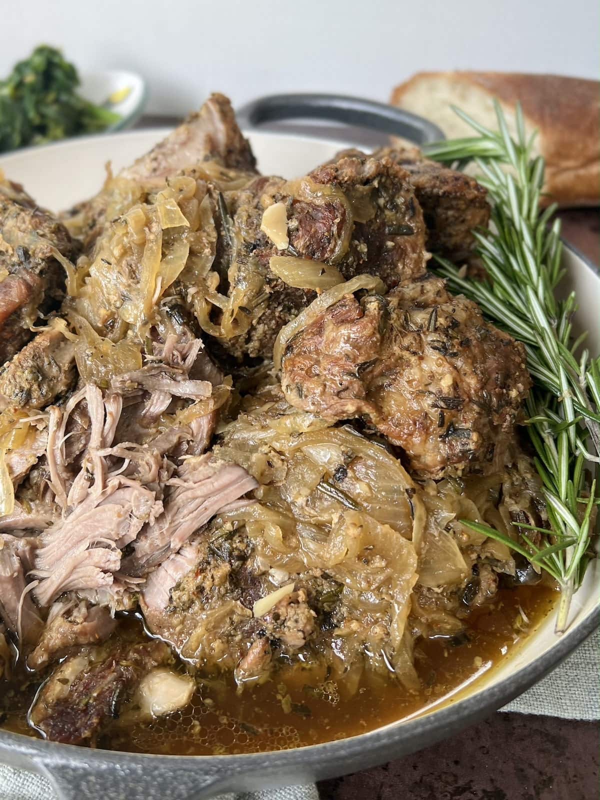 Slow-Roasted Italian Pork Shoulder with Chianti Reduction