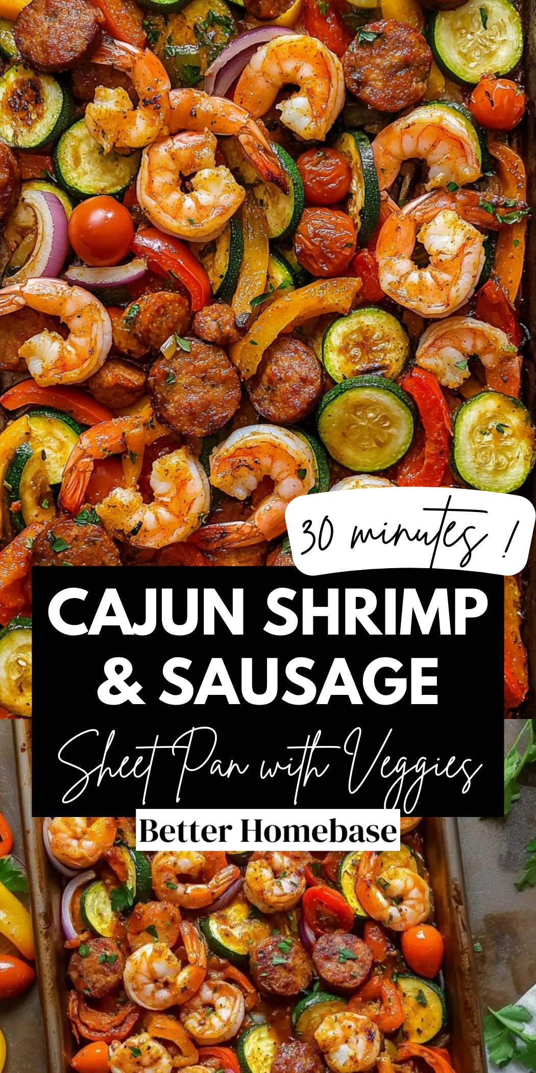Sheet Pan Cajun-Spiced Shrimp and Andouille Sausage