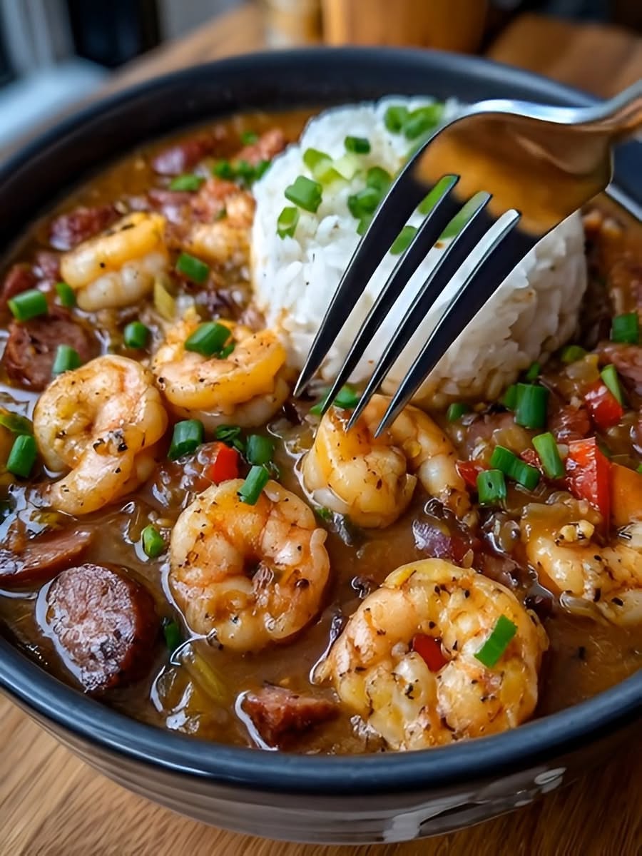 Gumbo-Style Shrimp and Andouille Sausage Stew