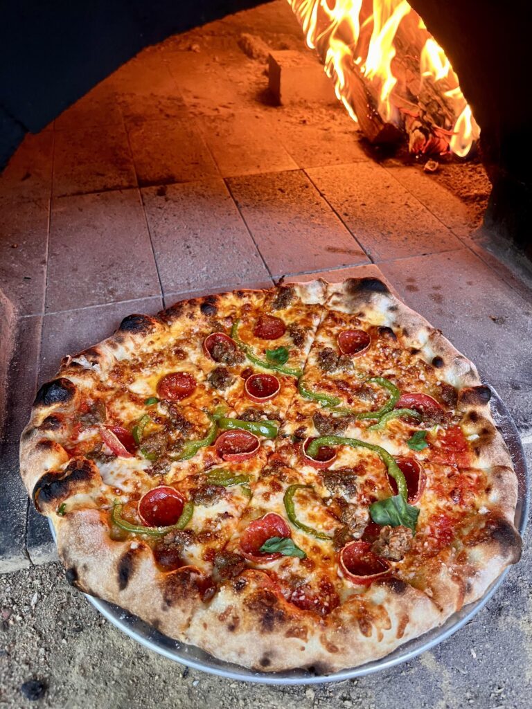 Wood-Fired Italian Sausage and Peppers Pizza