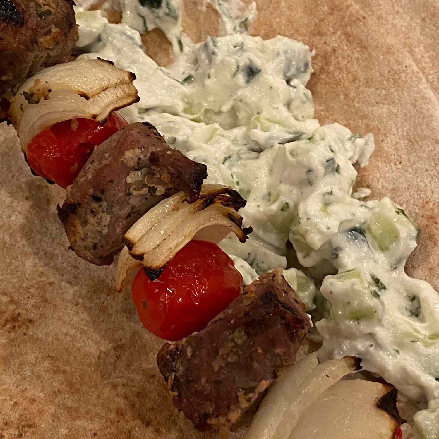 Wood-Fired Mediterranean Lamb Skewers with Tzatziki