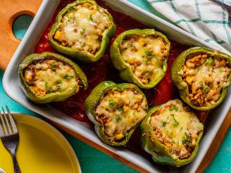 Spiced Boudin-Stuffed Bell Peppers with Creole Tomato Sauce