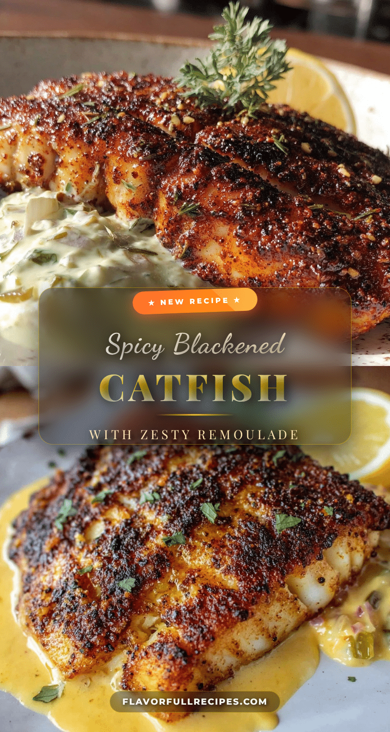 Granbury Lakeside Blackened Catfish with Cajun Remoulade