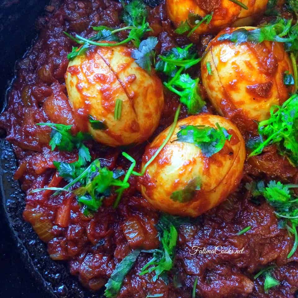 Egg Bhuna with Bold Tomato and Onion Masala