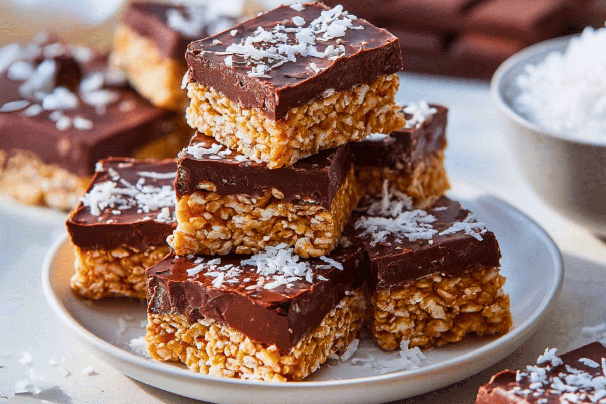No-Bake Weet-Bix Slice with Chocolate and Coconut